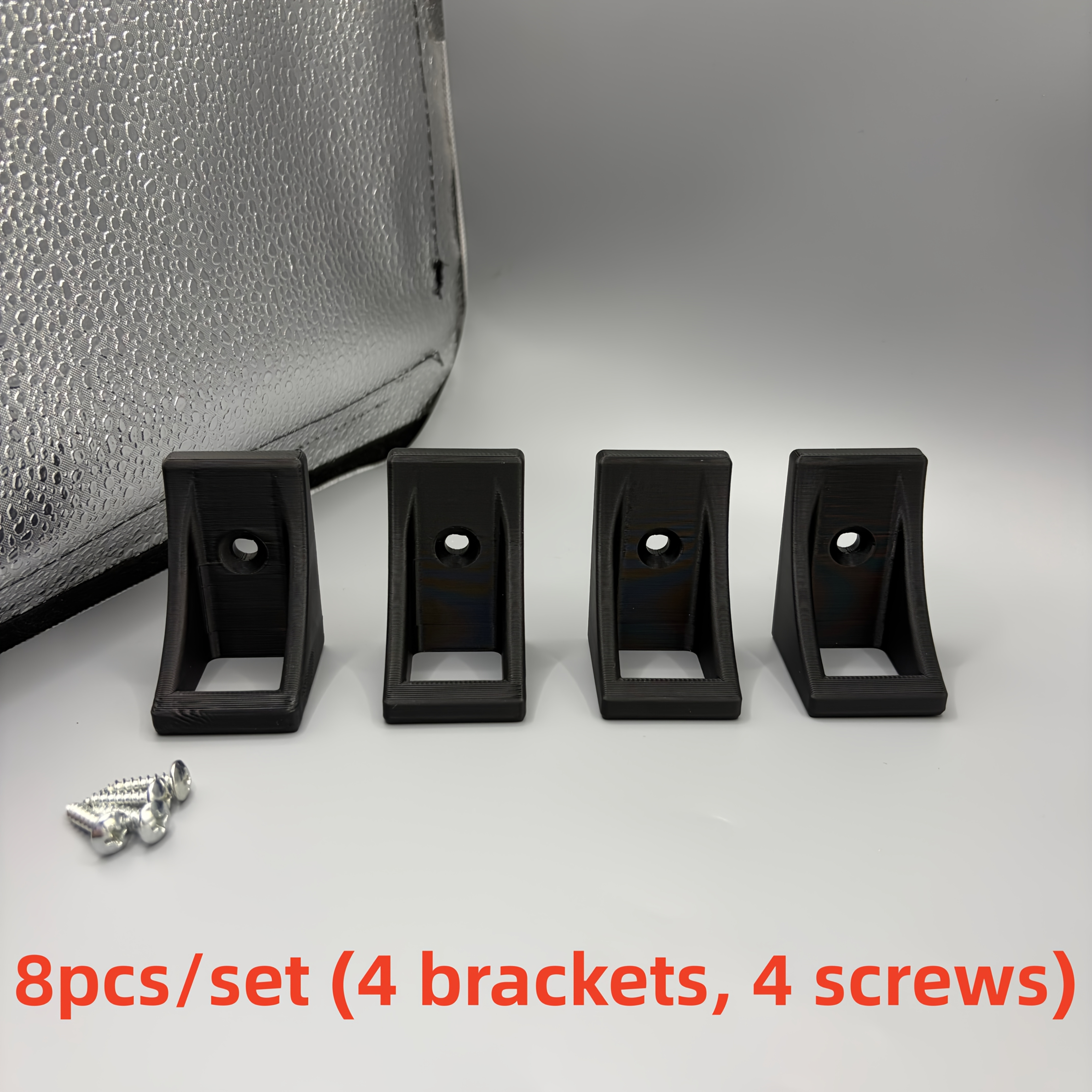 TEMU 8pcs (4 Bracket + 4 Screws) Wall-mounted Spray Bottle Holder, Multi-functional Storage Organizer For Cleaner Bottles, Space-saving Hanging Rack