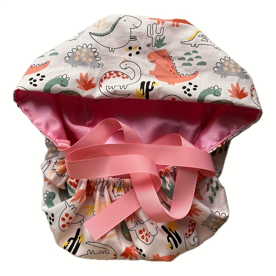 TEMU | Adjustable Ponytail Working For Women - Stylish Scrub Hat With Floral, Solid Color, And Abstract Patterns, Polyester, Hand-washable,