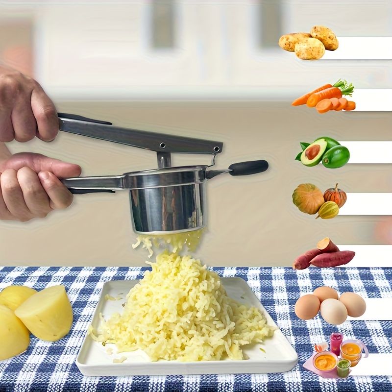 Premium Potato Ricer with 3 Interchangeable Discs for Mashing