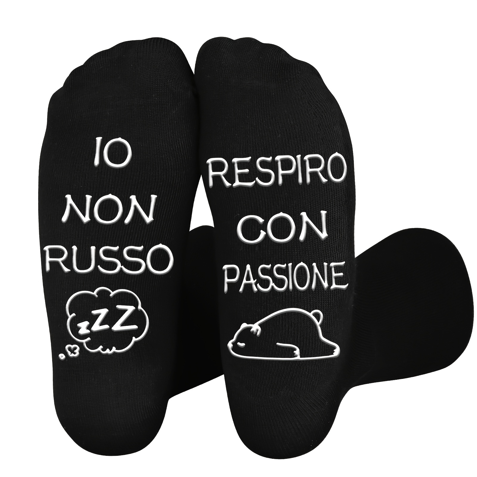TEMU 1 di calzini da Valporia divertenti contro il russare, adatti come regalo per pap�, calze da antiscivolo con scritta "Non , con ", pantofole