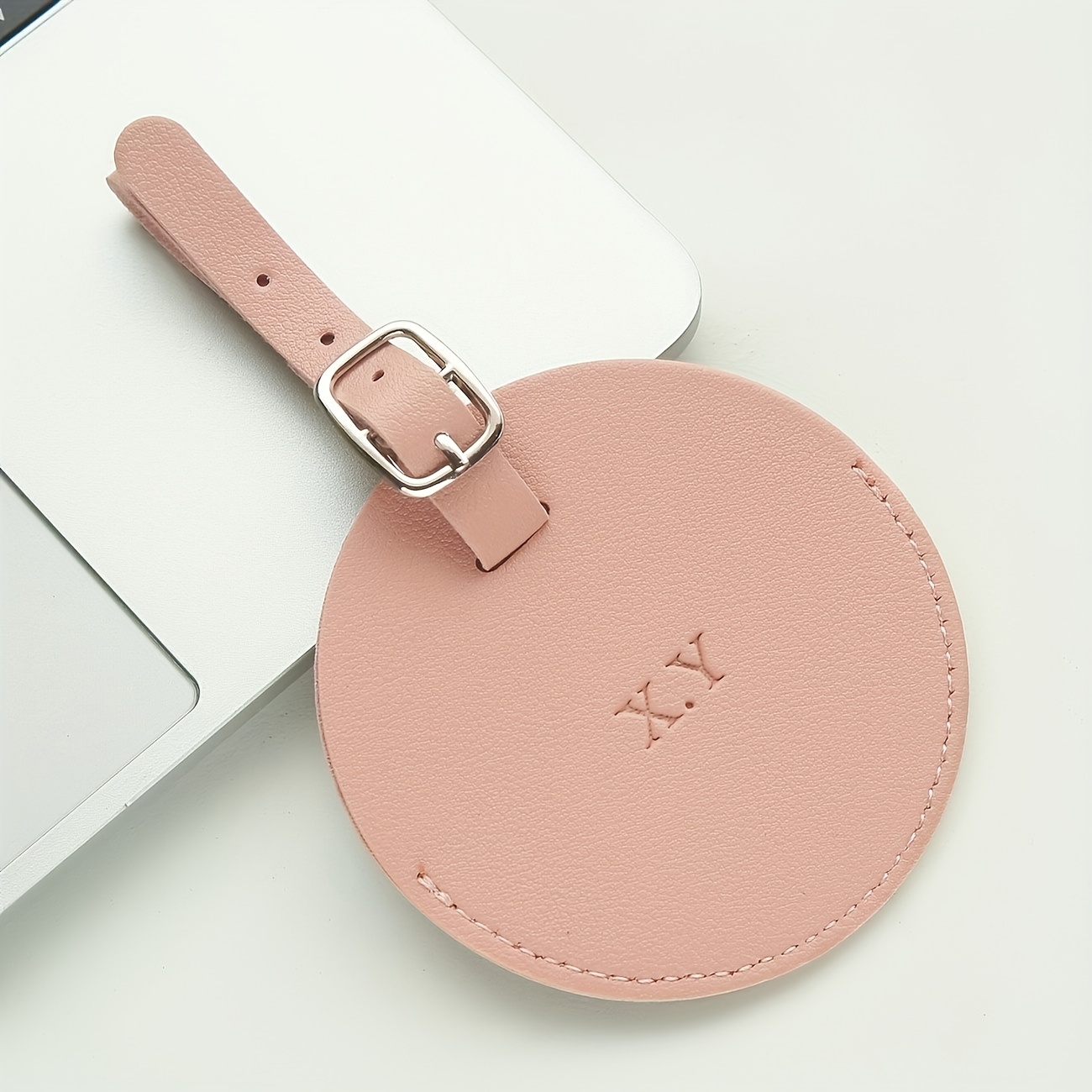 TEMU 1 etiqueta de equipaje personalizada con , etiqueta de equipaje redonda personalizada, 1 tarjeta de de privacidad, de sintético, adecuada para