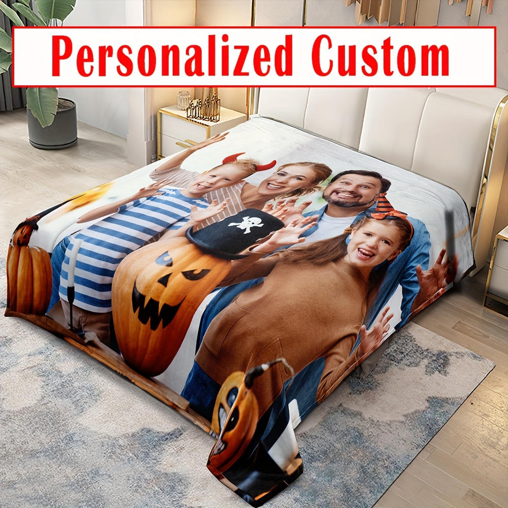 Custom Personalized Flannel Bed Blanket, Unique Gift for All