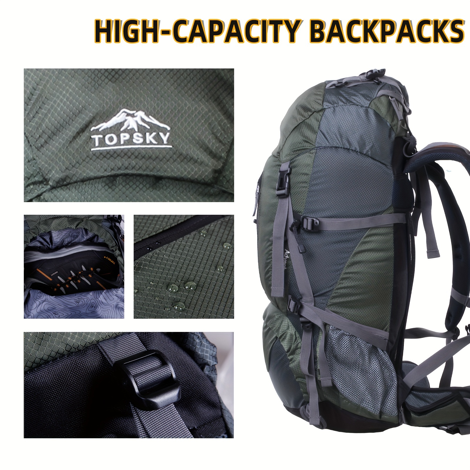 50l backpack rain cover Ultralight Pack secure attachments Raincover 30L-50L