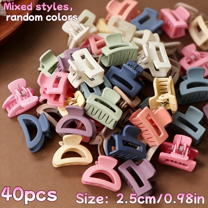 8/16/24/32/40pcs Morandi Mixed Random Color Hair Clips, Small Chick Bag Packaging, Fashion Hair Additions, Portable Daily Styling Hair Clips, Easy And Versatile Headwear, Suitable For Gifting