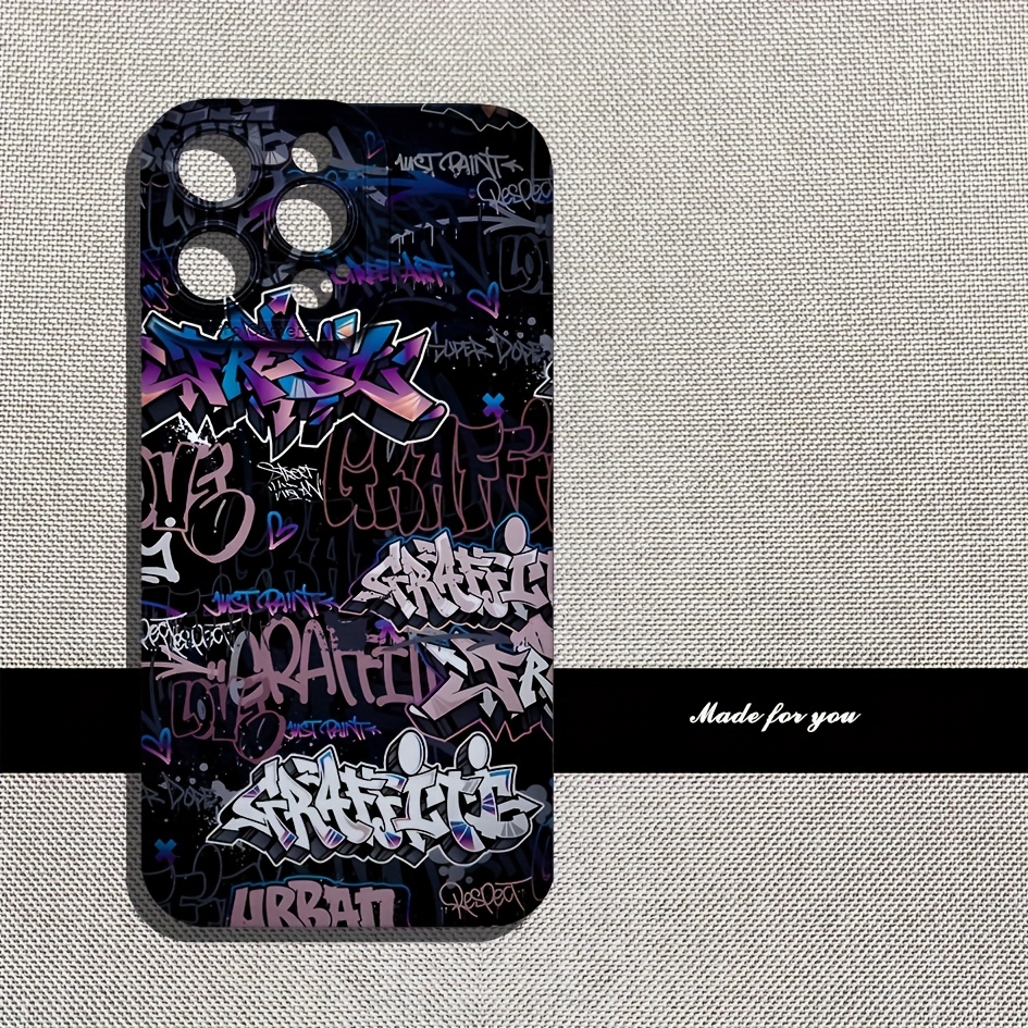 TEMU Trendy And Creative Graffiti Designs For High- Protective Phone Cases Suitable For Men And Women, Compatible With Iphone