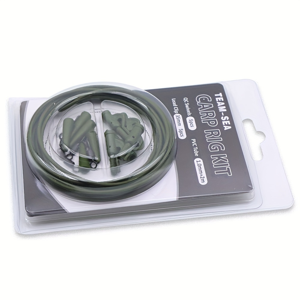 Image of Carp Fishing Accessories Tackle Set Pvc Tube Qc Swivel Lead Clip Action Pack For Carp Rig Boilie Fishing Equipment Tools