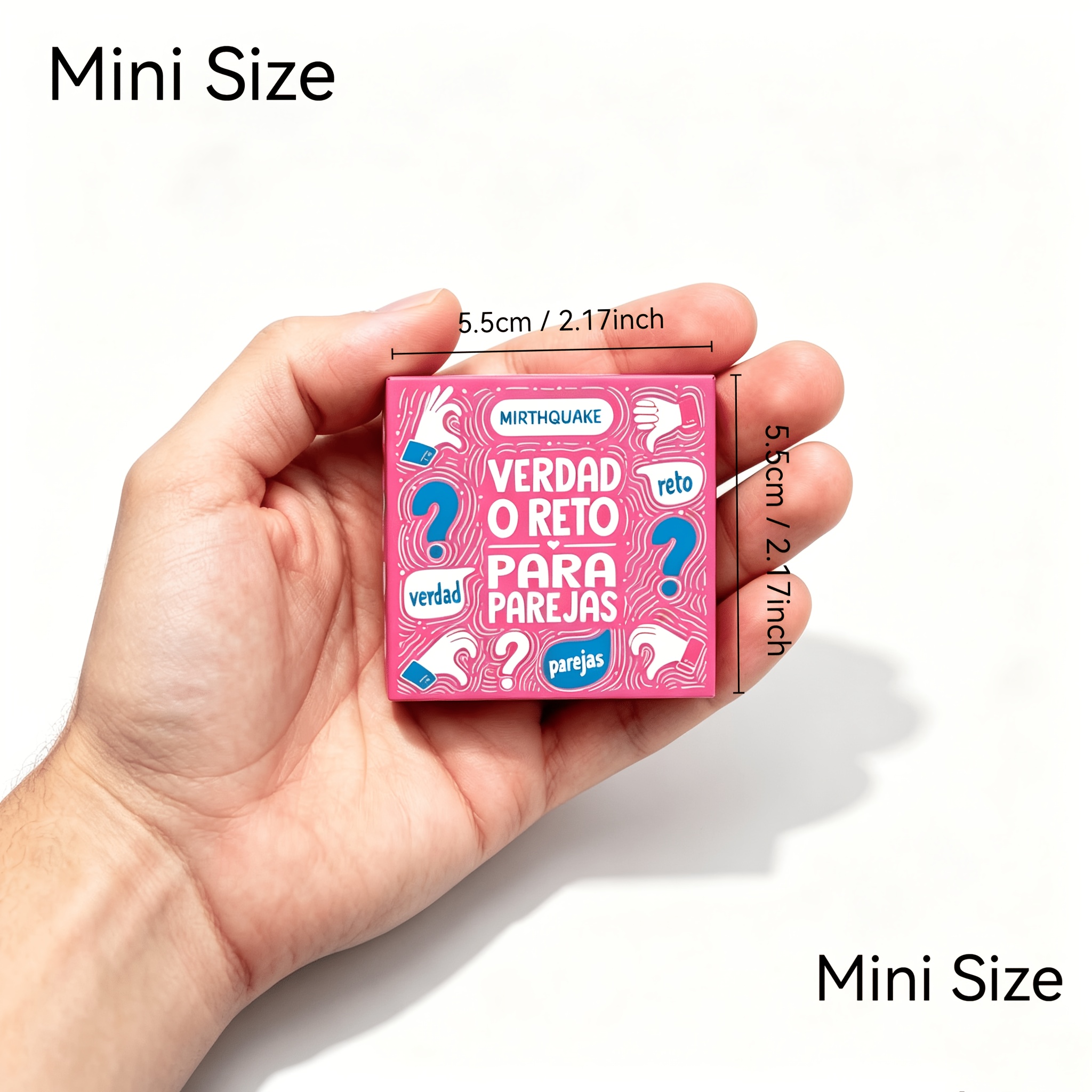 TEMU Mirthquake Spanish Romantic Game With Conversation Cards - Fun Date Night Suitable For Lovers & Spouses, Cardboard Tabletop Board Game For