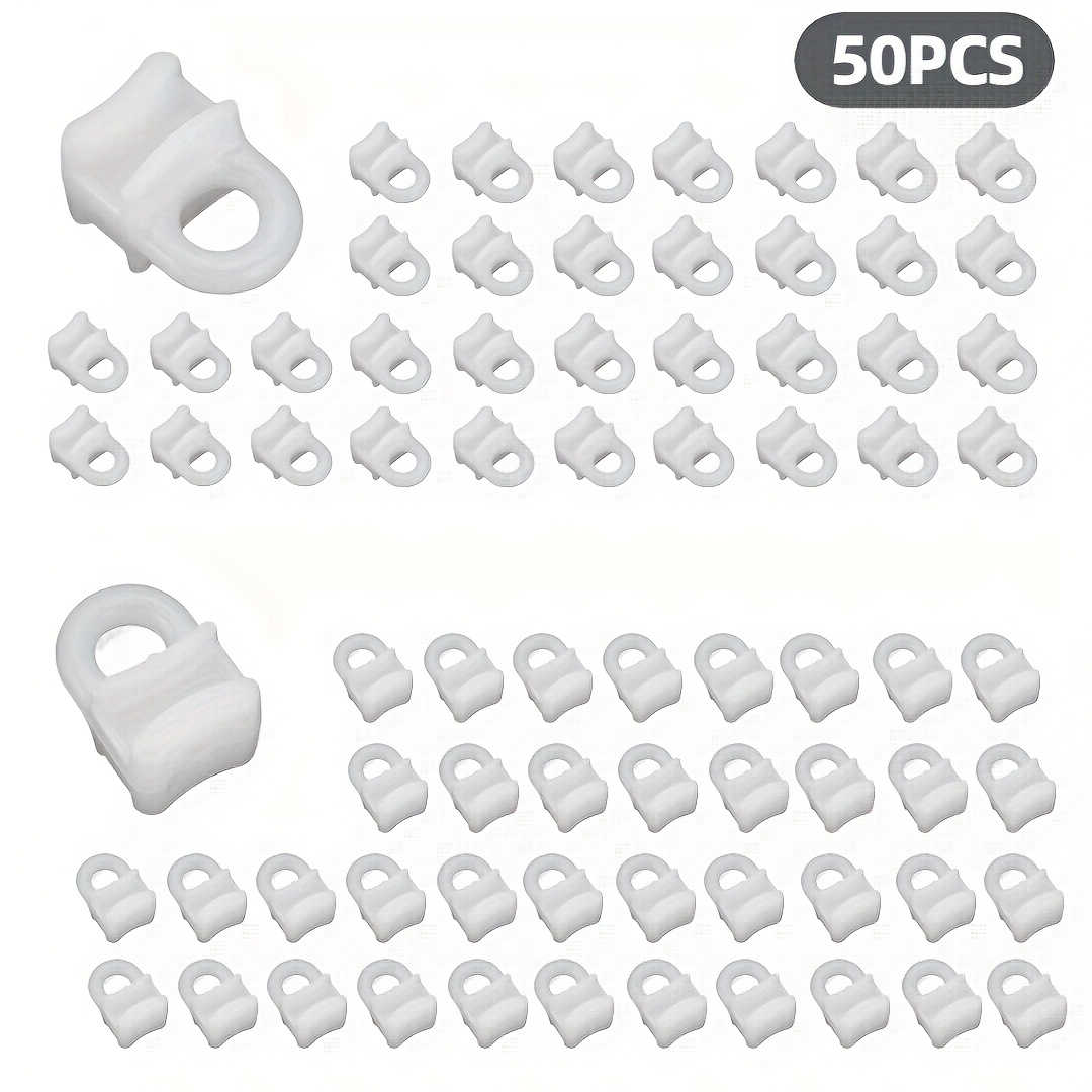 Duschvorhang-Haken & Gleiter Set – 50 Haken + 50 Gleiter, Edelstahl, Für Standard-Schienen