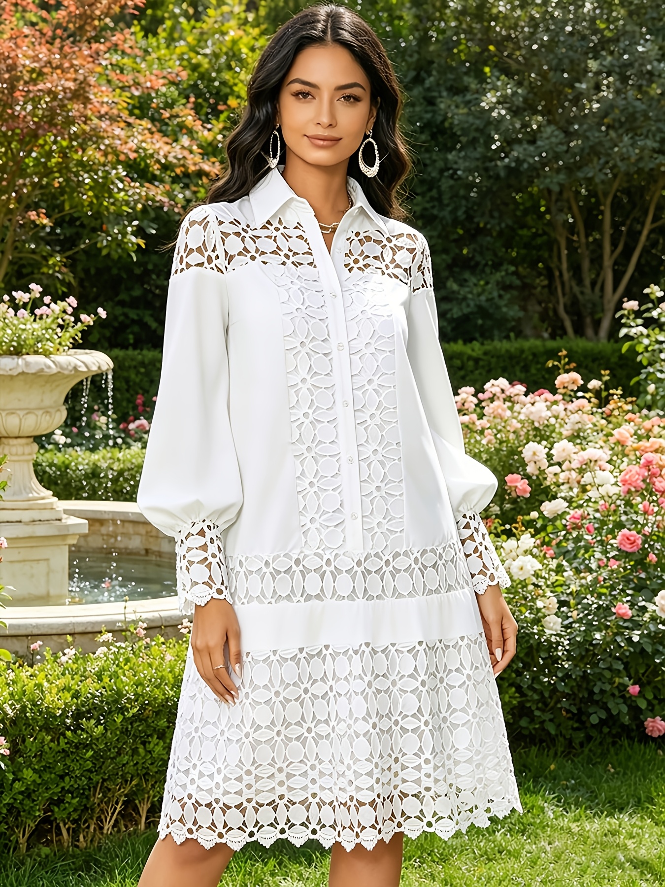 dolce gabbana lace dress Dolce & Gabbana Floral-lace Flounce Dress