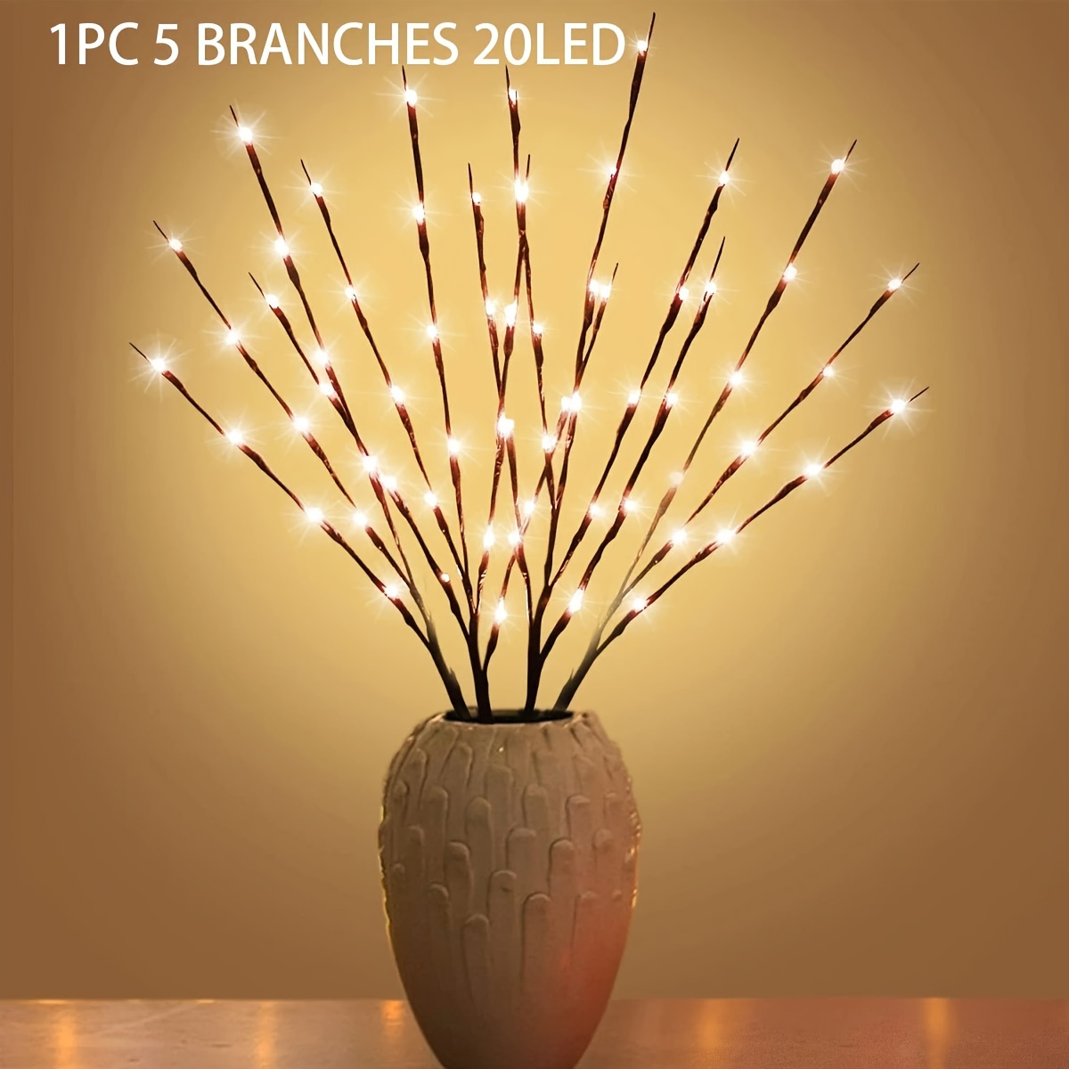 1pc 20 lumières de branche LED Décoration intérieure - Temu France