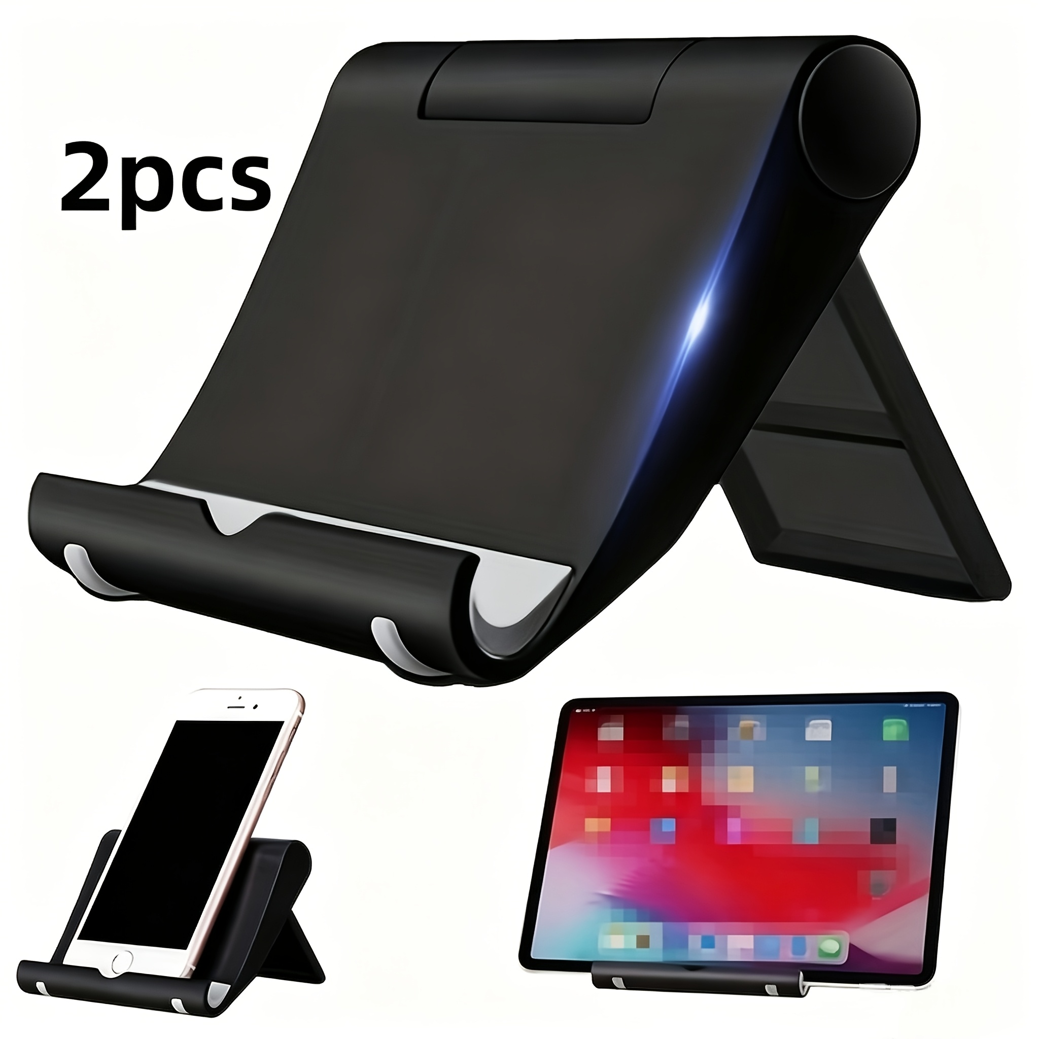 TEMU 2pcs Mobile Phone Bracket Tablet Universal Lazy Bracket Desktop Multi-functional Foldable Portable Phone Holder