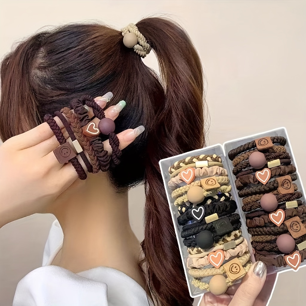 

30pcs Hair Ties Set, High-quality Headbands, Fashionable Hair Accessories, Simple & , Solid , Hairband And Head Ribbon Set For Women