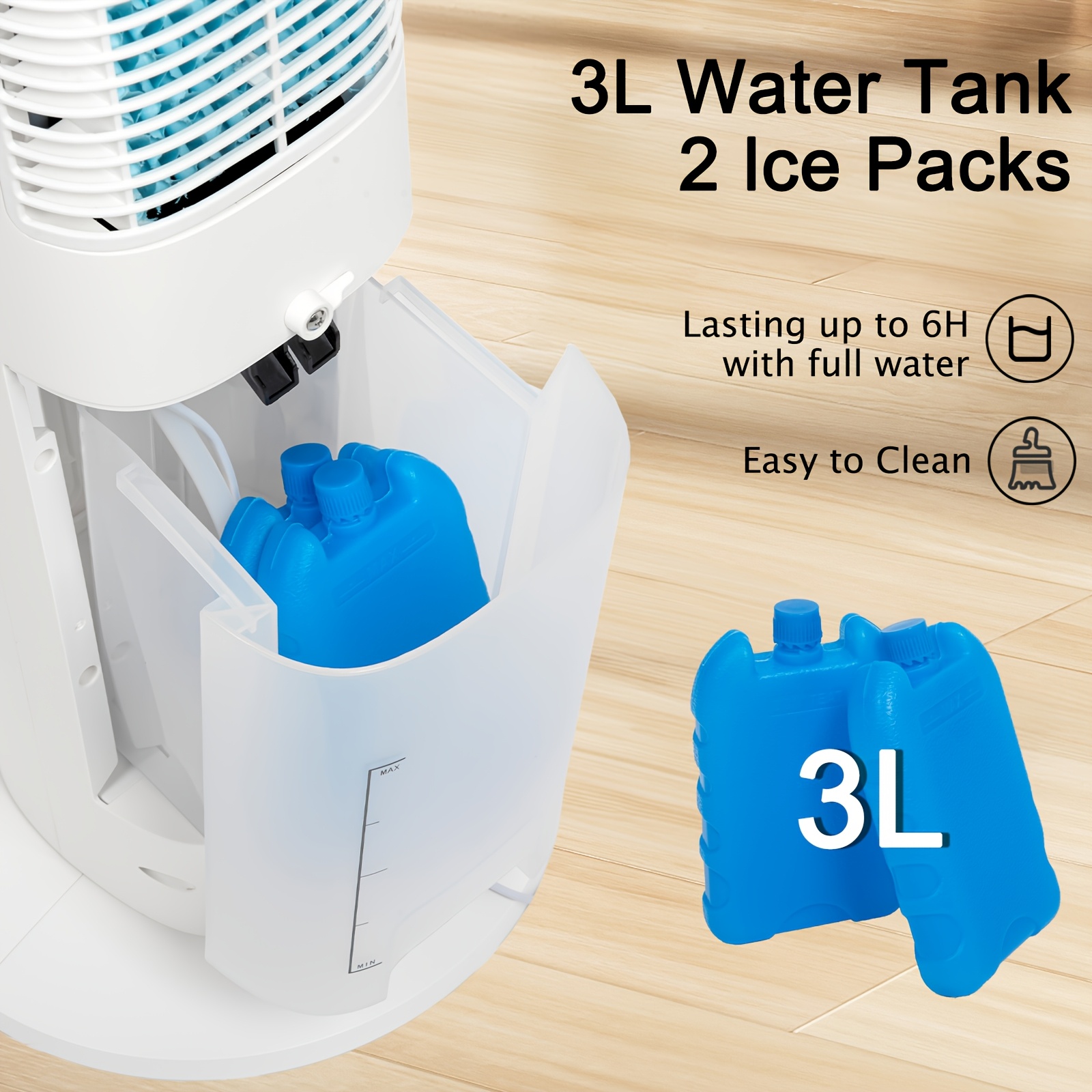 40 Inch Portable Air Conditioner Evaporative Air Cooler, Portable... product image 2