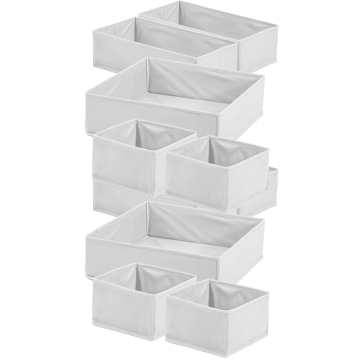 item picture 10 foldable fabric storage boxes without lids collapsible fabric baskets ideal for storing underwear bras socks and lingerie space saving storage boxes that can   vanities drawers and wardrobes easy to assemble no tools required