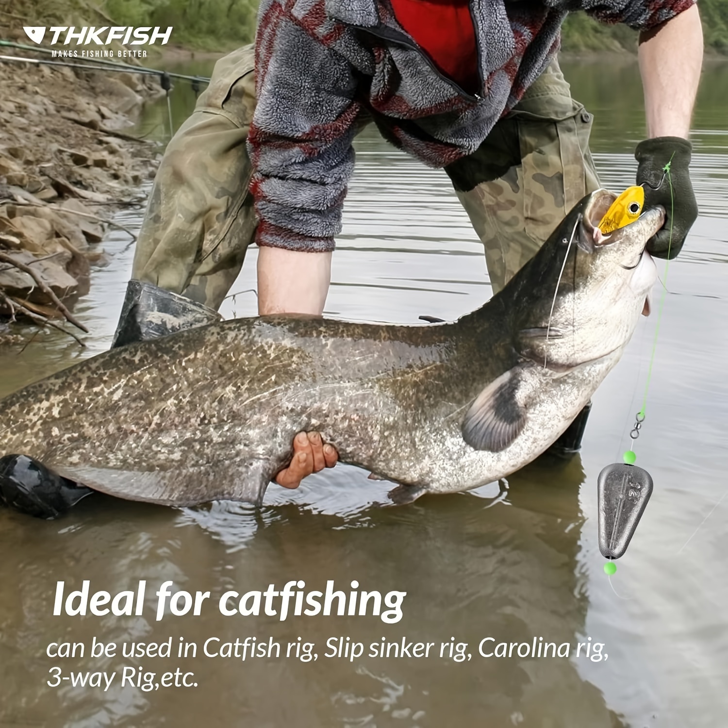 Fishing Lead Sinker Catfishing Lead Weight Fishing - Temu