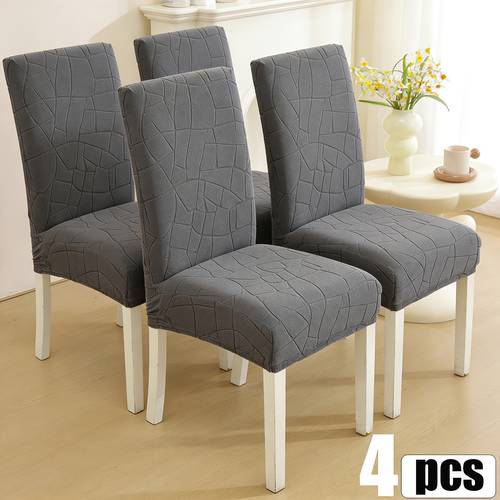 high quality jacquard stretch chair cover universal removable washable dining chair slipcover solid color anti cat scratch chair seat protector for home kitchen restaurant hotel office outdoor