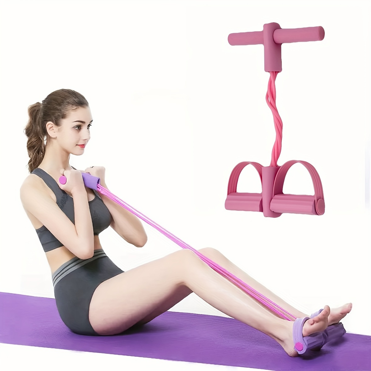 

1pc Leg Pedal Puller, Tpe Resistance Band, Suitable For Body Shaping, Sit-ups, Yoga Training