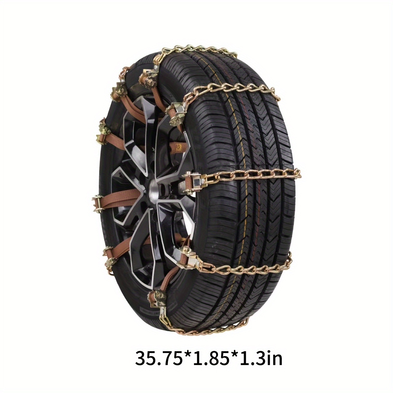 TEMU Tire Chains, Snow Chains For Suv/ Car/ Trucks/ Pickup Trucks, Adjustable Alloy Steel Thickening Snow Tire Chains For Anti-slip