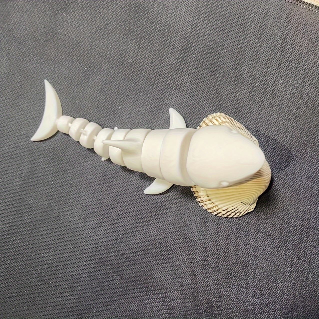 3d Printing Skeleton Shark/big White Shark Joint Movable - Temu