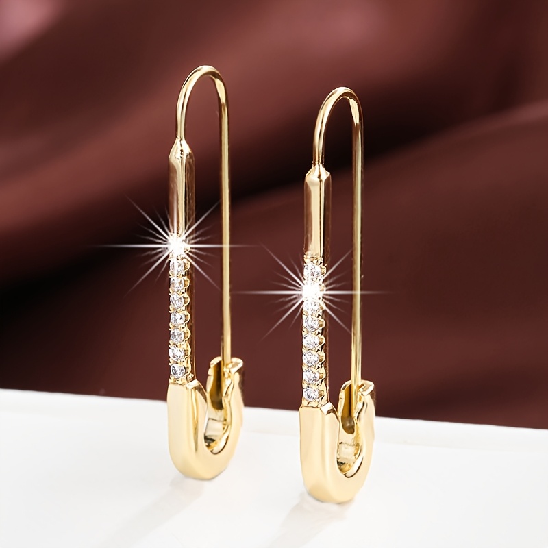 E-shop 1 Paar Einfache Brosche Stil Synthetische Zirkonia Ohrstecker für Damen