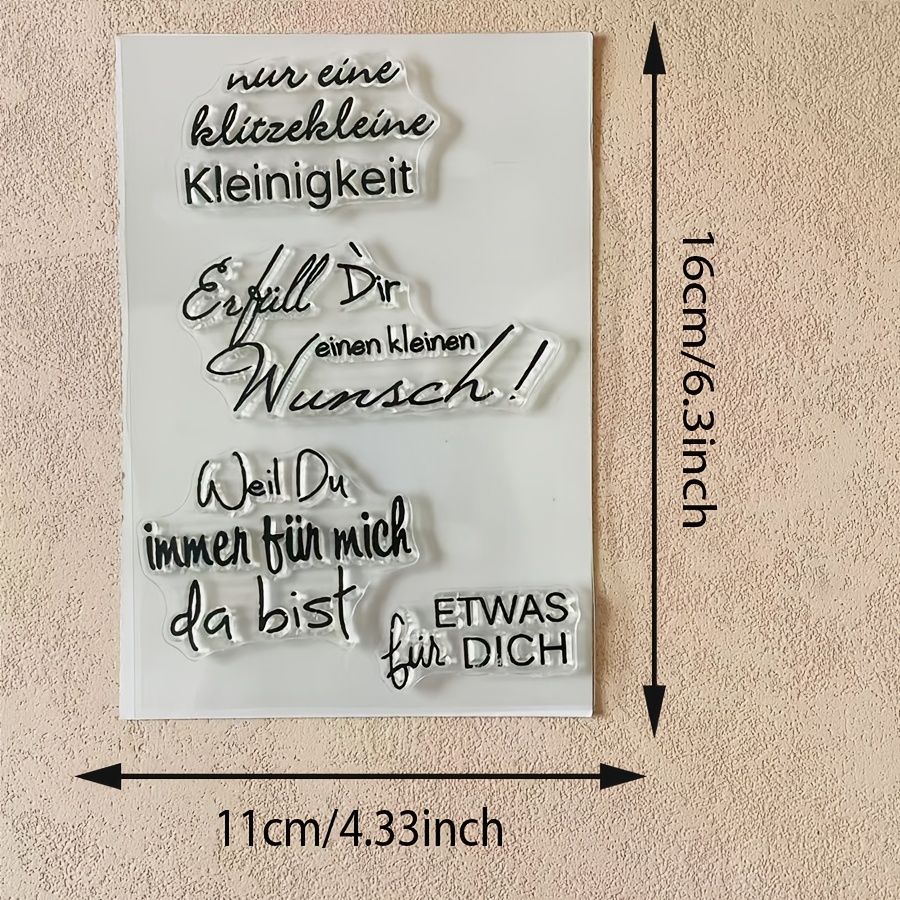 Image of German Alphabet Clear Stamps Rubber Seal For Scrapbooking Card Making Album Deco Crafts Stamp