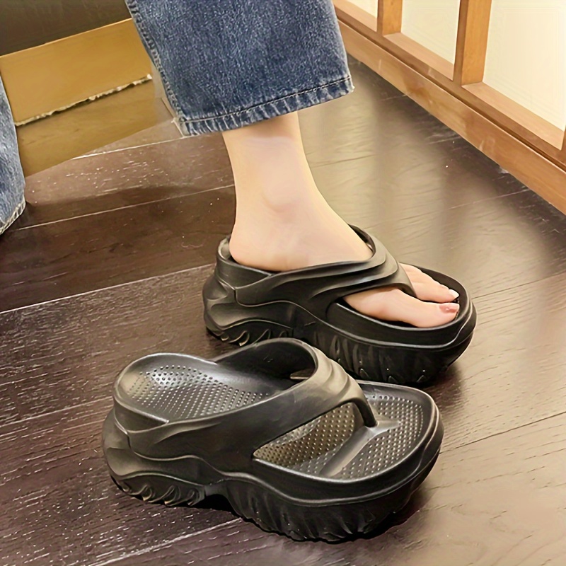 popular   women 39 s eva flat slippers comfortable high heeled casual beach and garden shoes non slip soles easy to slip on   in   and beige   Product details 5