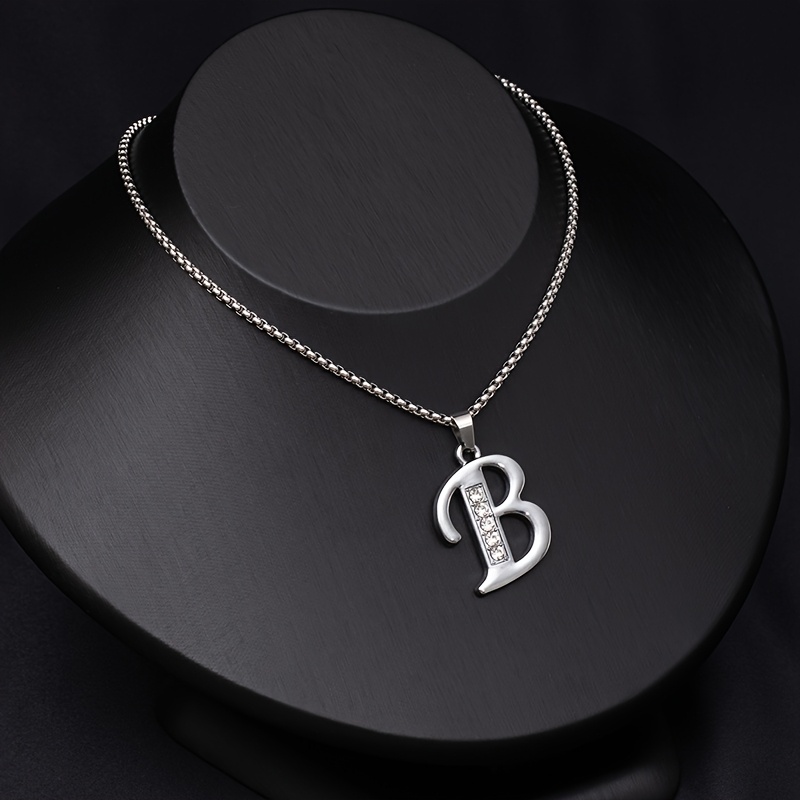 Simple Stylish Women's 26 English Letters Titanium Steel Necklace