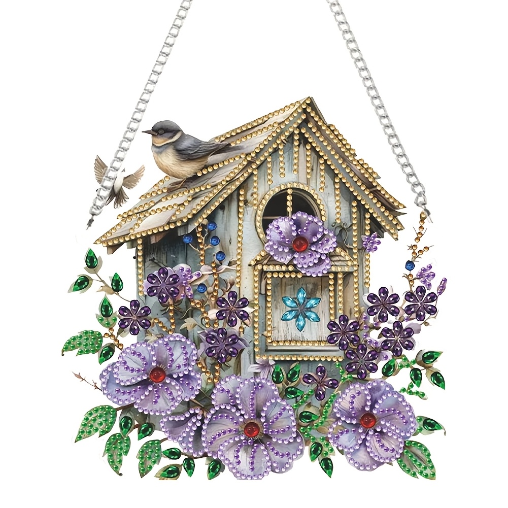 

Adult Diamond Painting Hanging Set - Draw By Numbers Nesting Bird Ornaments For Room Decoration And Holiday Decoration