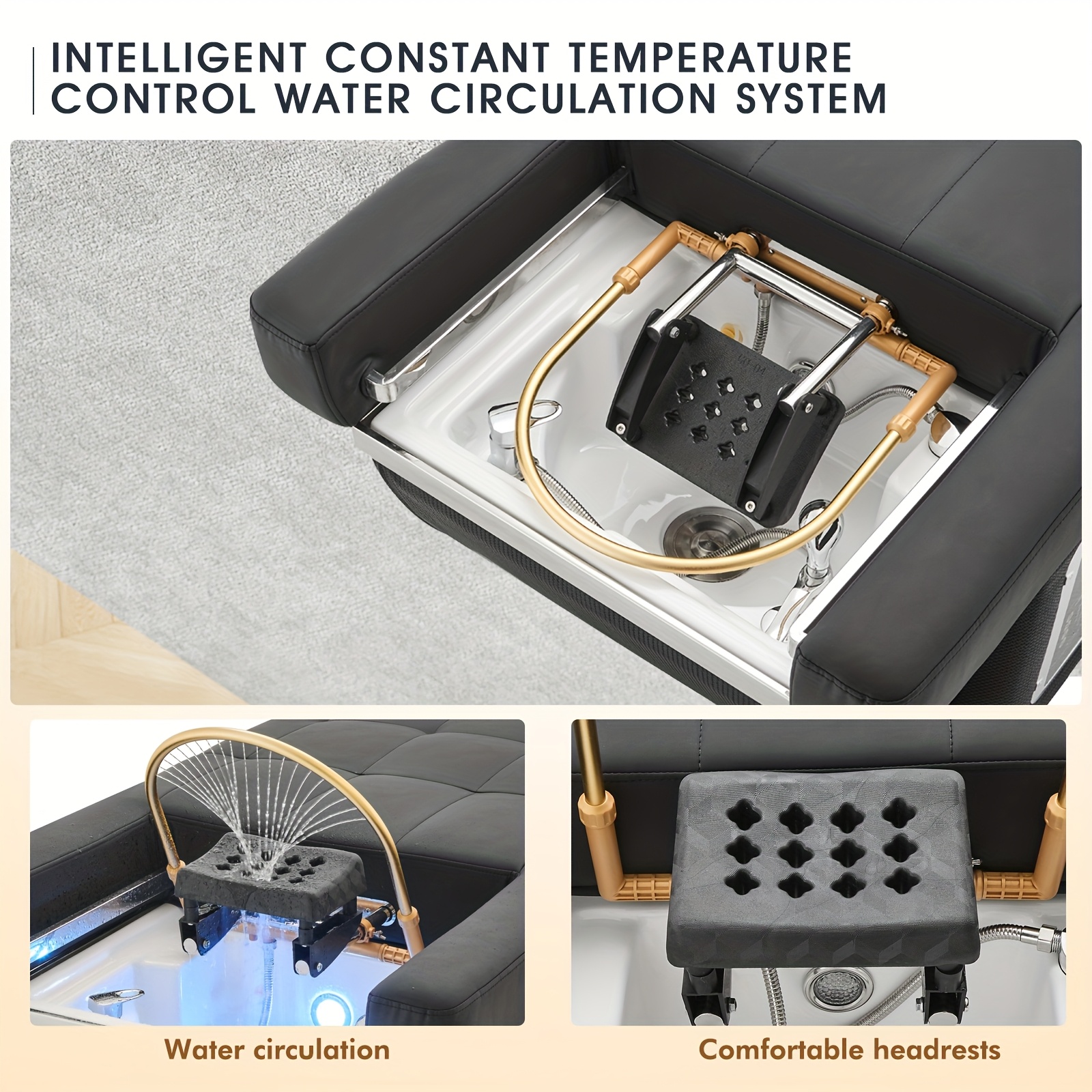 professional spa massage bed with   unit heavy duty metal frame no electricity needed portable salon   equipment for   bathroom easy   for head   back leg massage ideal for salon personal use   sleek   durable construction beauty salons   materials beauty enthusiasts Product details 2