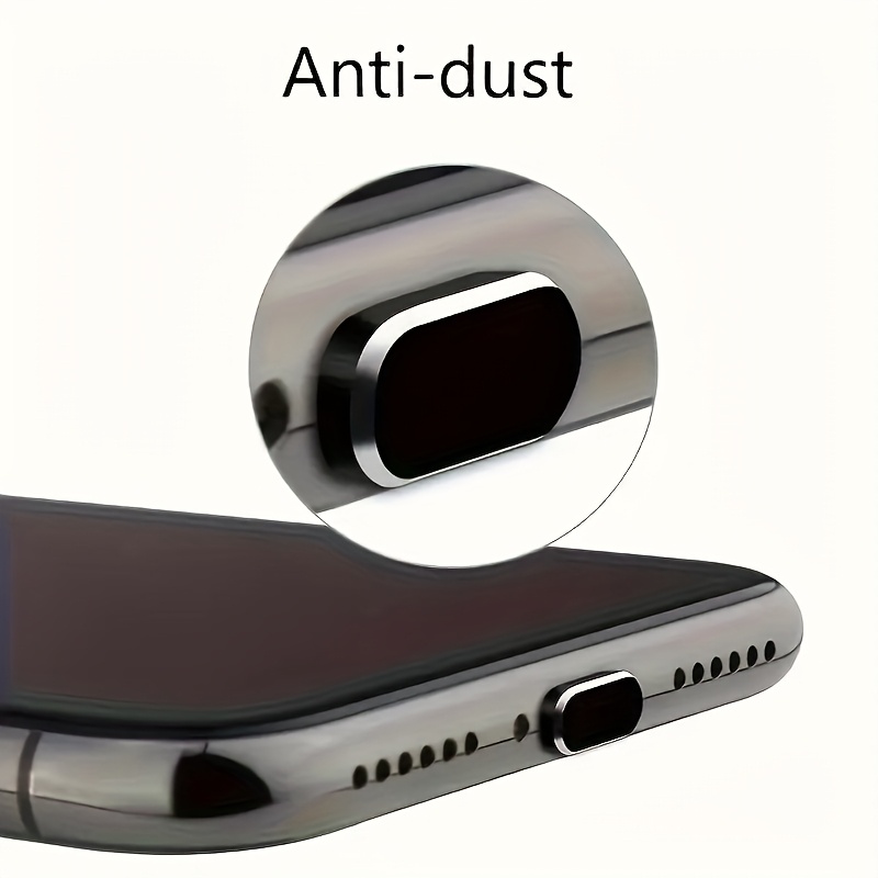 2pcs Of Aluminum Alloy Anti-Dust Plugs - Keep Your IPhone, IPad, AirPods Charging Ports Clean!