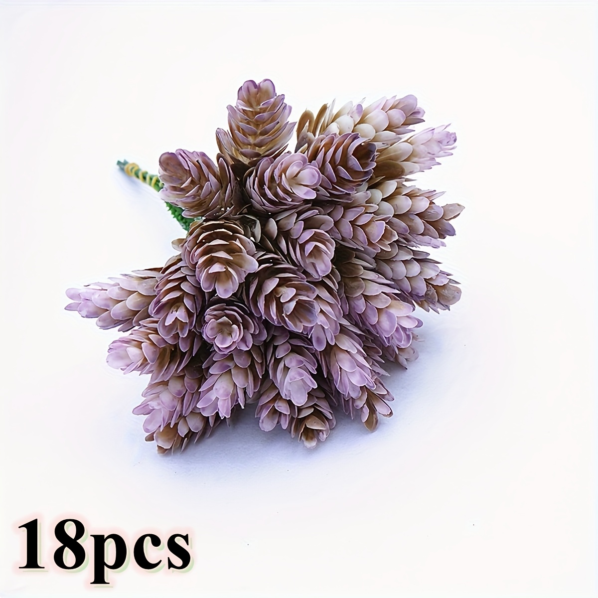 Image of 6pcs/18pcs Artificial Flowers Fake Plants Pineapple Grass Bouquet Christmas Autumn Decorations Vase For Home New Year's Decor Outdoor Garden Wedding Bouquet Living Room Diy Garland Household Products
