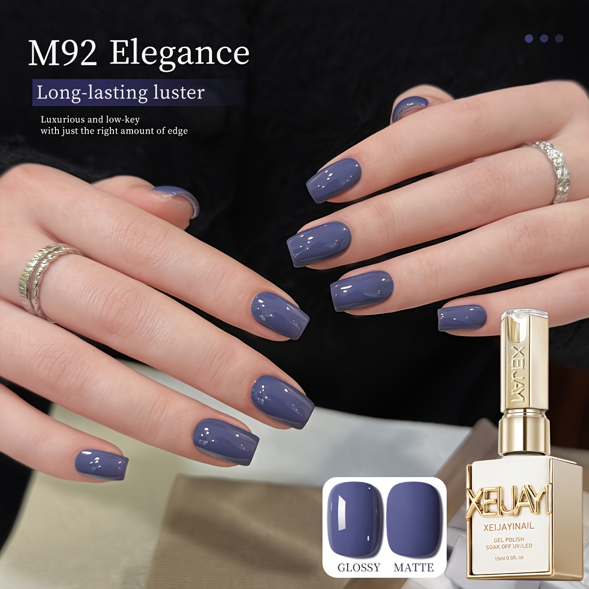 15ml Xeijayi /led Gel Nail Polish Soaking Gel Suitable For Nail Art, /led , /korean Style Solid Color Nail Polish For Diy, Compatible For - Nail Gel For Women