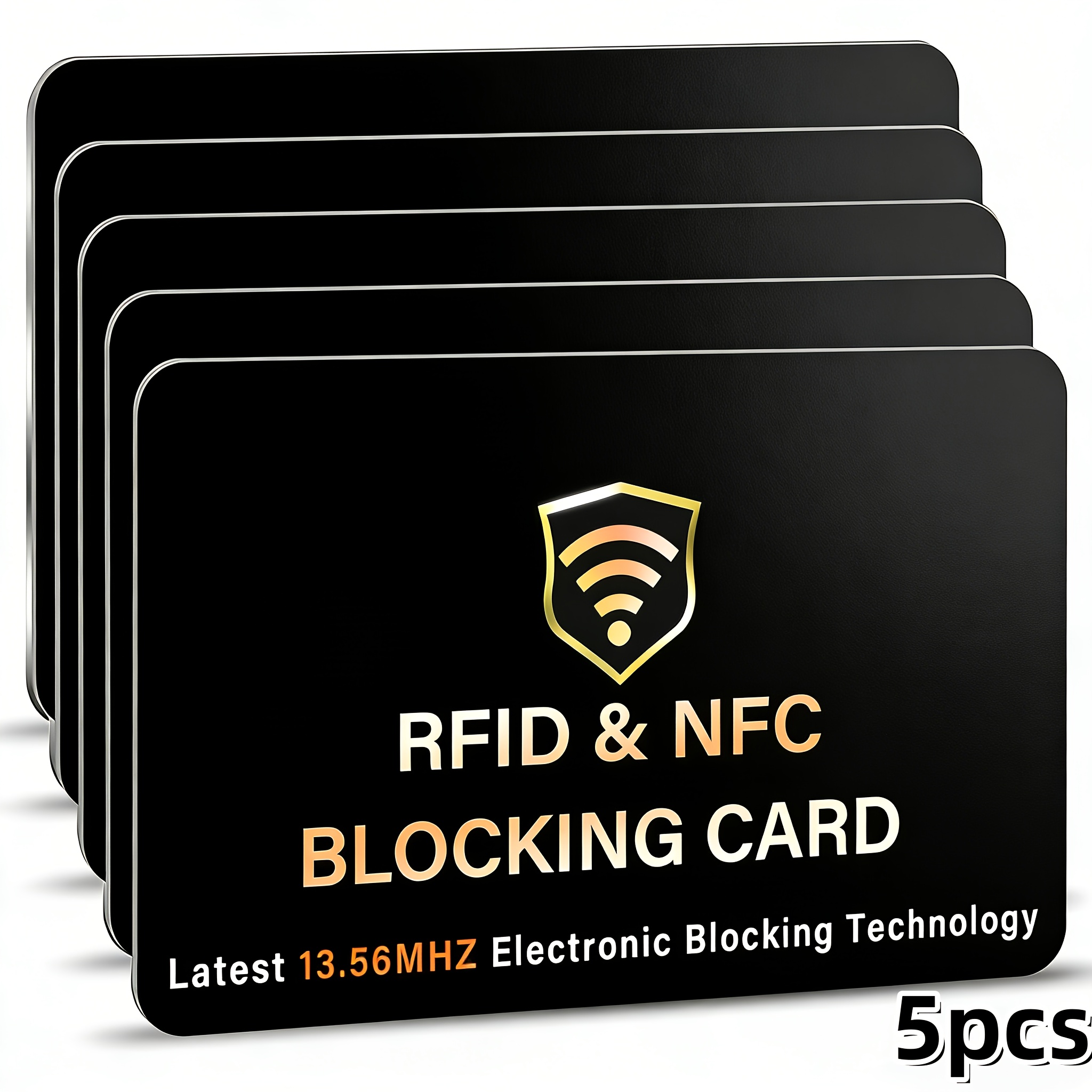 TEMU 5-pack Credit Card Protector Cards &ndash; Rfid Blocking Technology, Wallet From Nfc Theft, Guards Debit Cards, Id & Passport