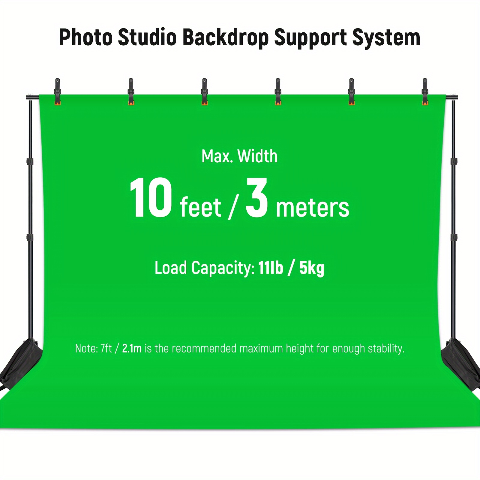 

1pc 2*3m+green Cloth+sandbag 2, Background Bracket Photography Studio Photo Birthday Decoration Background Set