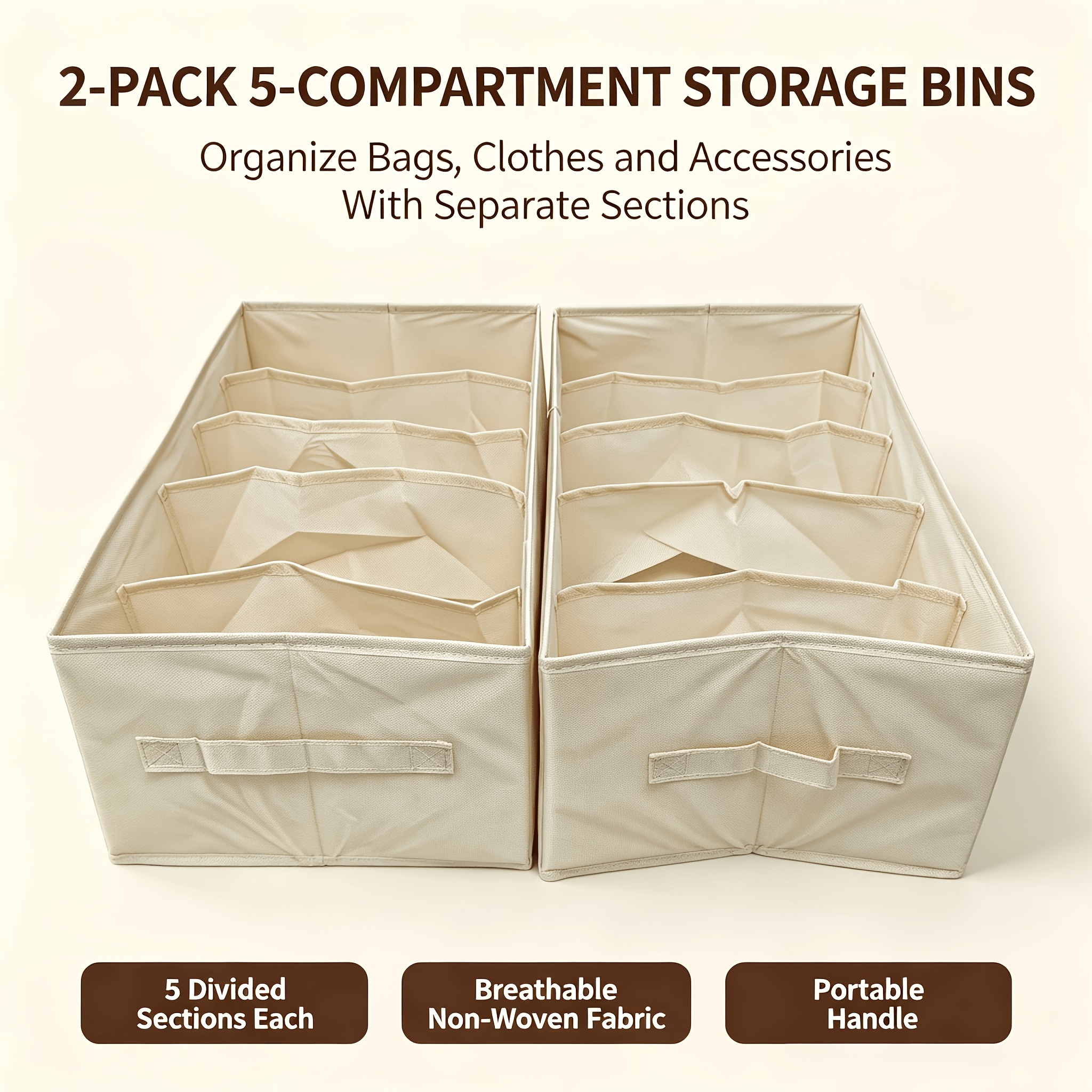 TEMU Juego de 2 cajas organizadoras de almacenamiento para bolsos, para organizar bolsos y almacenamiento de armario, adecuadas para , dormitorios,