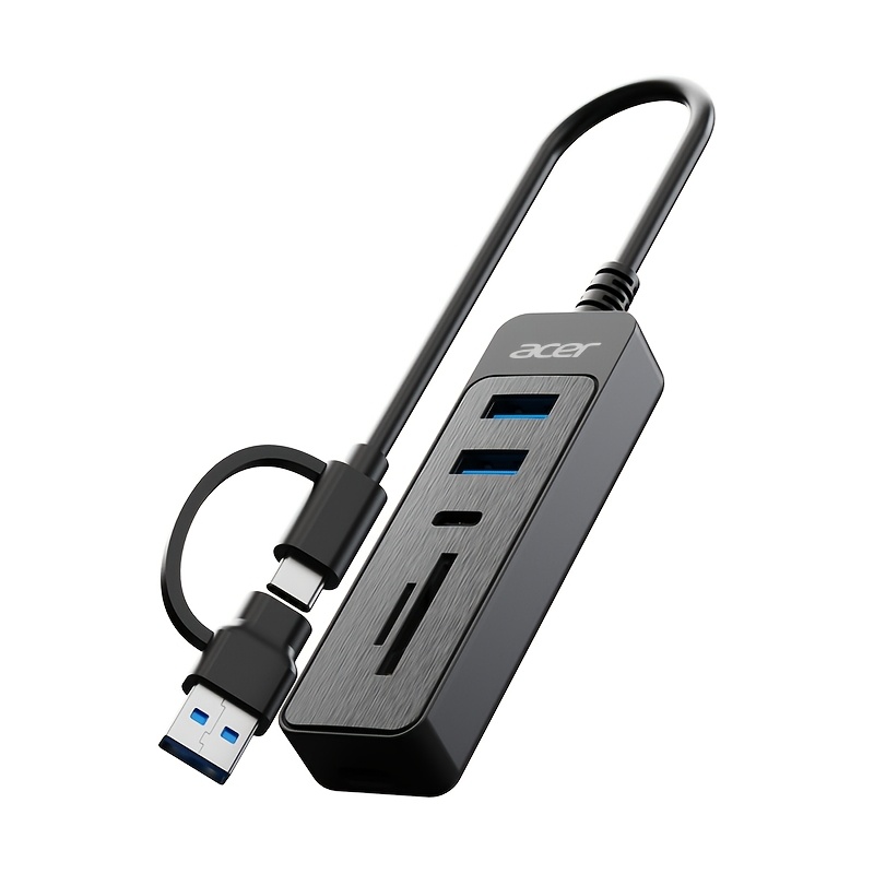 TEMU Acer 6-in-1 , Multi-functional Docking Station With Usb 3.0   Usb-c   Sd/tf, Supports Smooth Collaboration - Usb-c Dongle For Office, Meetings,