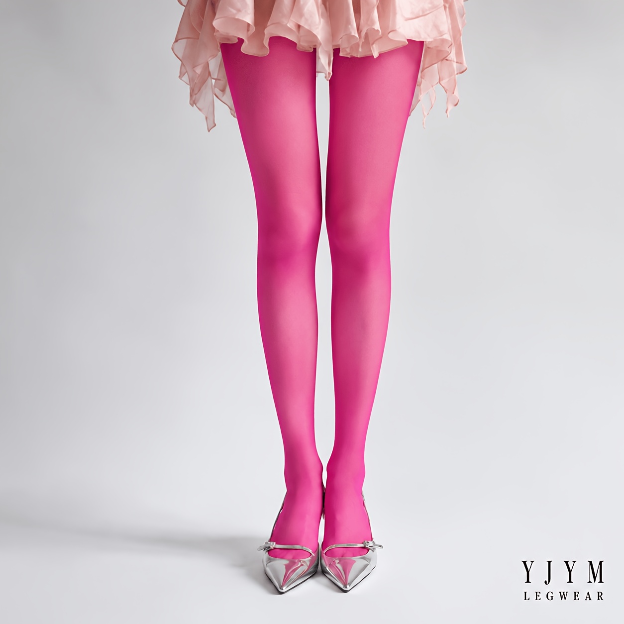 TEMU 20D Pinke, transparente Strumpfhose, 1 Paar Packung Damen Einfarbige Strumpfhose, Frühlings-/Herbstrock-Outfit Freizeitkleidung