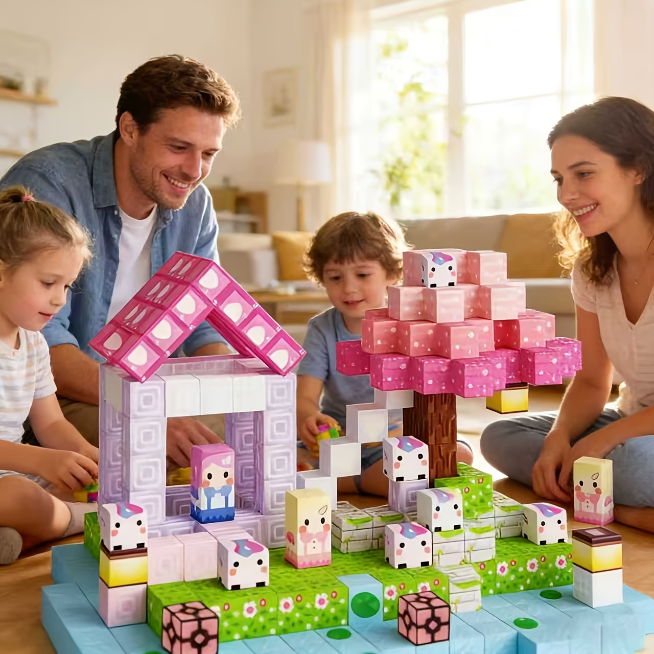 Mini Sakura Tree Building Blocks Set Diy Cherry Blossom Bricks With