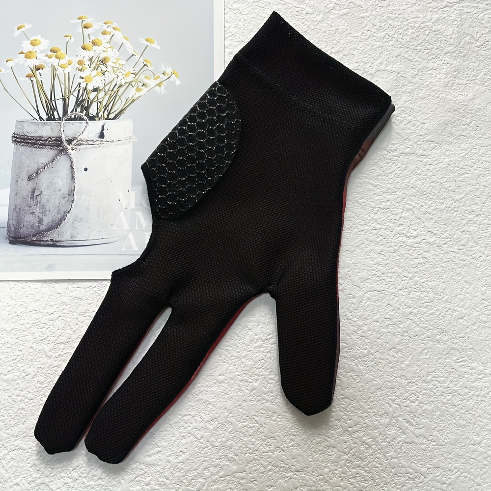 Produktbild von MINGHAN 3-Finger Snooker Handschuh (2 Stück) – Atmungsaktiv, Universell Für Die Linke Hand – Für Präzises Billard-Spiel