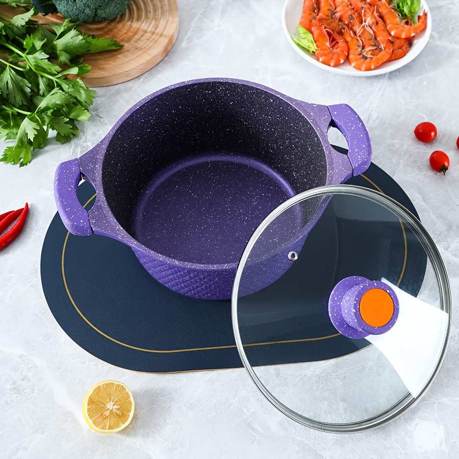 set of kitchen utensils including a soup pot and frying pan with a maifanstone coating non stick and suitable for all types of stoves perfect as a multifunctional gift for christmas or halloween Product details 9