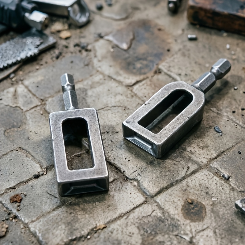 Image of 2pcs Wire Twister Models, Electric Drill Bit Tools, Tie Connectors, Drill Additions, For Wire Twisting, Fencing And Construction Fastening Tools, Labor-saving Wire