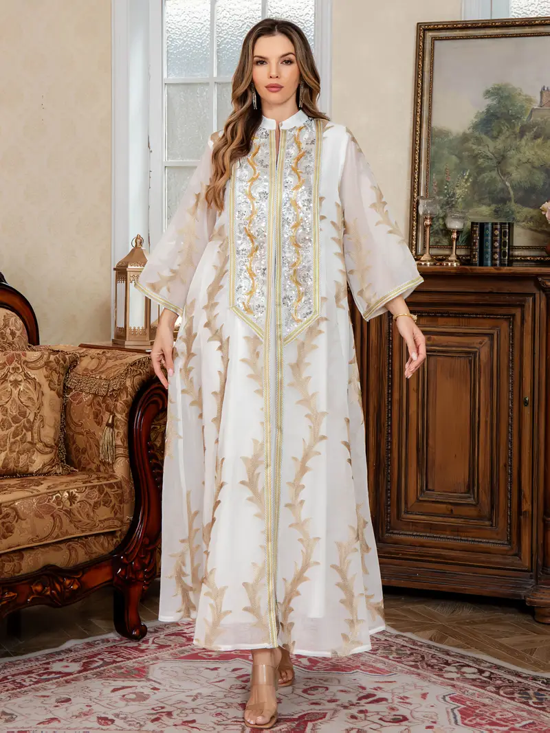 New Sequin Dress, Middle Eastern Senior Elegant Pure Muslim Two-Piece Suit, Stylish And Comfortable Design, Suitable for Daily Wear, Embroidered Robe Abaya Light Luxury Evening Dress Two-Piece Dress, ... New Sequin Dress, Middle Eastern Senior Elegant Pure Muslim Two-Piece Suit, Stylish And Comfortable Design, Suitable for Daily Wear, Embroidered Robe Abaya Light Luxury Evening Dress Two-Piece Dress, ...