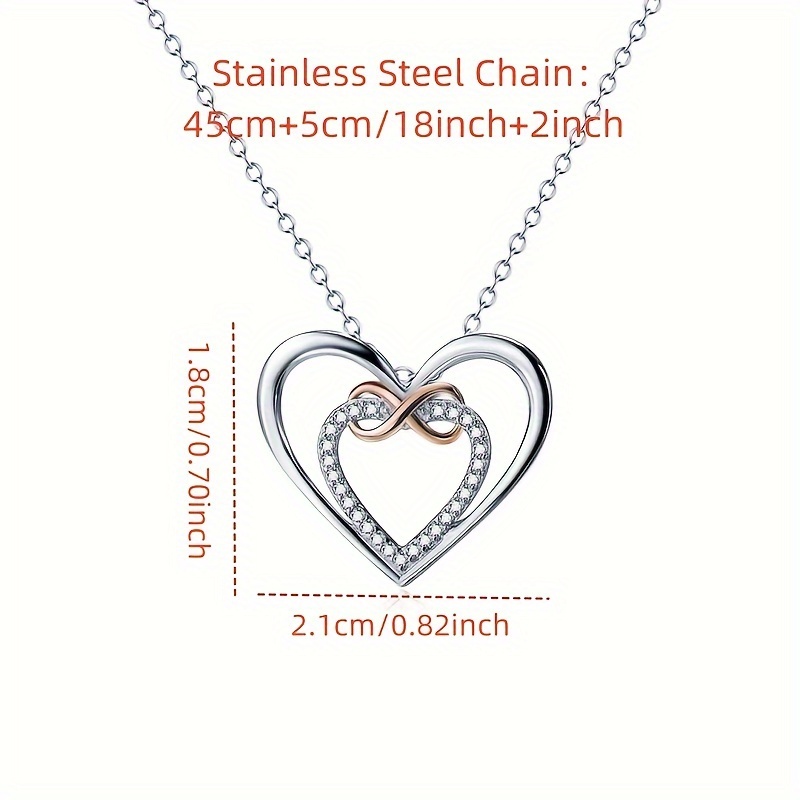 granddaughter infinity heart necklace golden Temu