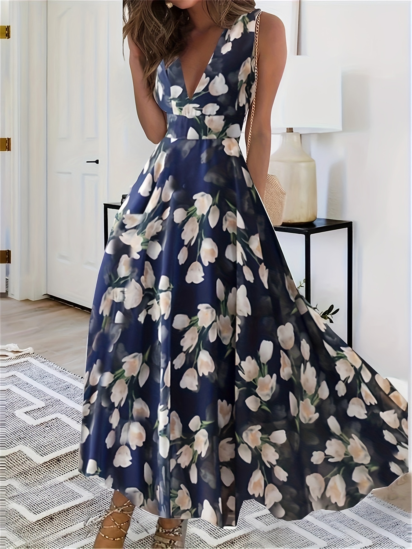 Womens Dresses Navy Blue Floral Dresses Gorgeous Women's Navy Blue