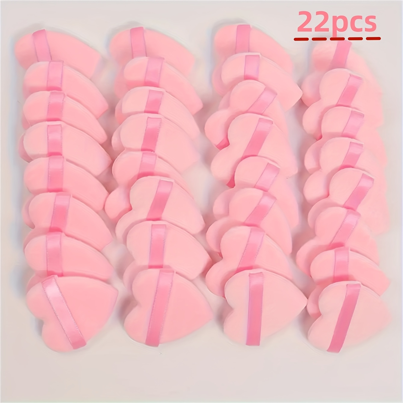 E-shop 22-32 Stück geflockerte Herz-Make-up, weicher schwarzer Make-up Schwamm, geeignet für nasses und trockenes Make-up - Parfümfrei, für alle