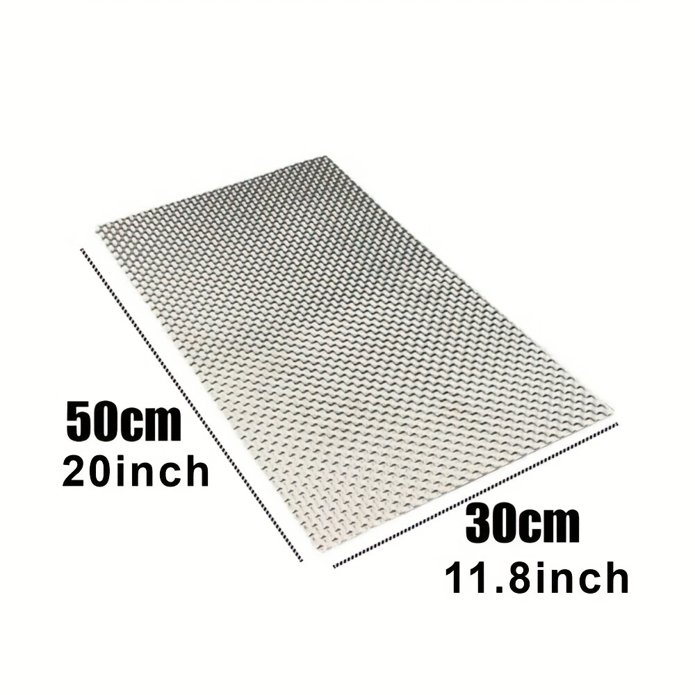 TEMU Exhaust Heat Shield Automotive, Embossed Aluminum Heat Shield Material With 10pcs Cable Metal Zip Ties For , Fire Wall, Exhaust Wrap,...