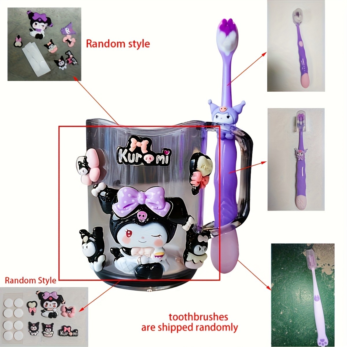 2pcs Keroppi Toothbrush Holder Durable Pp Material Unisex Suitable For Toothbrush And Rinsing Cup And Other