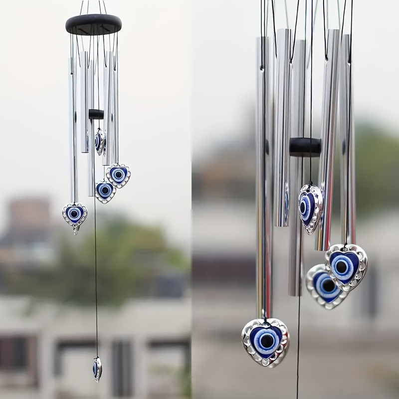 

Metal Wind Chime, For Home Decoration, Hanging Blue Evil Eye Wind Chime For Home Garden Patio Yard Outdoor Decor