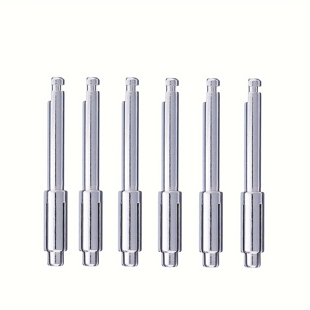 

6-pack Stainless Steel Dental Mandrels For Low-speed Handpiece - Dental Polishing Disc Mandrels For Polishing Strips And Separating Discs