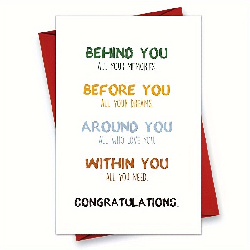 Graduation Card Student Inspirational High - Temu